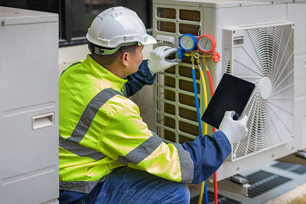 Professional Hvac technician working in Burkett, TX